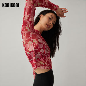 Konikoni Autumn Sports Long Sleeves Bottoming Shirt Tops Womens Perspective High Density Mesh Inner Wear Long Sleeve T-shirt Long Sleeves T-shirt