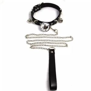 Leather Bell Necklace Womens Traction Rope Fashion Lockbone Chain Couples Cross Chain Multi-layer Pendant Necklaces
