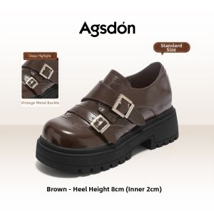 Agsdon | Heel Thickening Loafer Black