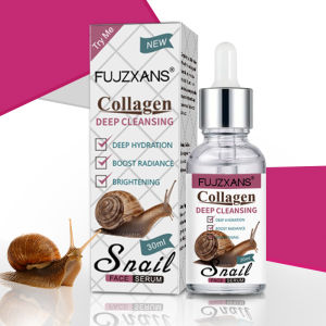 Snail Mucin Serum With NiacinamideHyaluronic AcidCollagen Snail Facial Serum Deep Hydration Make Light Beige younger-looking