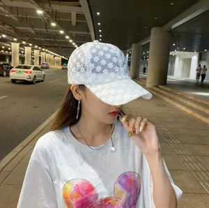 【Free Shipping】Summer Lace Hat Cotton Baseball Cap for Women Mesh Girls Snapback Hip Hop Fashion Female Caps Adjustable
