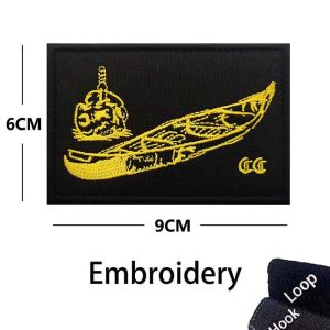 FOG Forward Observation CanoeSkullBlackbeard Edward Embroidered Clothes AppliquePVC Patches Tactical Emblem Glow in Dark