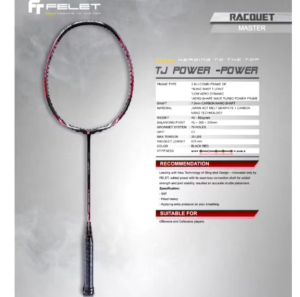 Raket Badminton Bulutangkis FELET TJ POWER CONTROL SPEED 4U G1 35LBS ORIGINAL