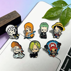 Bandai | 7pcs Set Anime Badges One Piece Lapel Pins Backpack Enamel Pin Student Backpack Clothing Accessories Festival Gifts for Friends