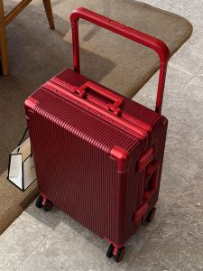 MANLVSHI | Red Wide-handle Wedding Accompaniment Luggage 20 Inches