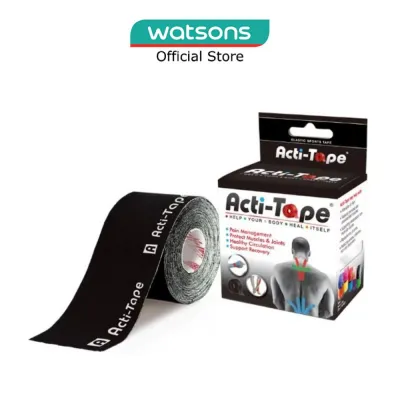 ACTI-TAPE Elastic Therapeutic Tape Black 5m