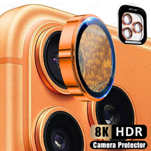 8K HD Camera Lens Protector Tempered Glass For iPhone 17 Pro Max Metal Ring Camera Full Cover Film For iPhone 17 Pro iPhone 17 Air iPhone 17