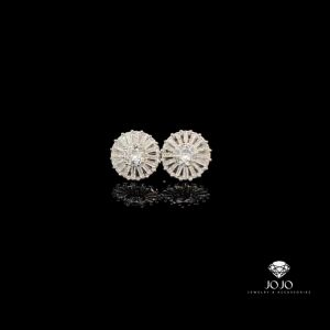 B1621 Bông tai nữ đính đá baguete cao cấp sáng lấp lánh JOJO