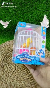 MAINAN ANAK BURUNG BERKICAU VOICE CONTROL BIRDCAGE FU 1138