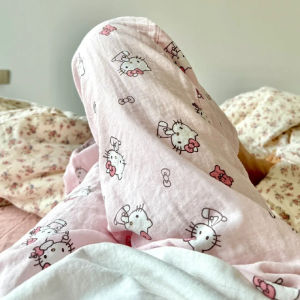 KAYOU | New Sanrio Summer New Pajama Pants 2025 Hello Kitty Printed Loose Home Thin Style Cartoon Casual Trousers for Walking Outside