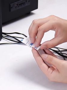 10Pcs Reusable Cable Ties Fastening Wire Organizer Desk Management Adjustable Cord Self Adhesive Organizer Straps