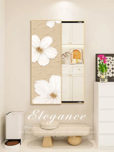 Cream Style Entrance Painting Invisible Dressing Mirror Scandinavian Fitting Room Hanging Painting Hidden Mural Sliding Mirror