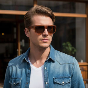 Fashion Oversized Polarized Sunglasses Men Luxury Driving Fishing Travel Vintage Square Sun Glasses For Man UV400 Eyewear 363