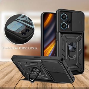 Casing For Infinix Hot 30 30i Hot30i 4G 5G 2023 Shockproof Armor Ring phone case Car Bracket Slide Window Hard Casing Shockproof Camera protection Full Cove Fashion Business Leisure