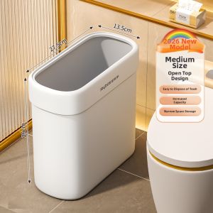 JOYBOS | Narrow Aesthetic Lidded Trash Can Home Use Large Capacity
