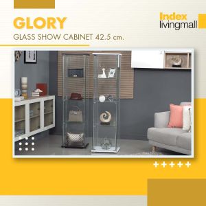 INDEX LIVING MALL ตู้โชว์กระจก รุ่นกลอรี่ ขนาด 42.5 ซม. ตู้โชว์กระจก 4 ประตู - Lazada