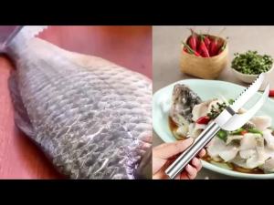 Dụng Cụ Làm Sạch Ruột Cá Bằng Thép Không Gỉ Dụng Cụ Loại Bỏ Ruột Cá Di Động Cho Nhà Bếp Loại Bỏ Ruột Và Vảy Cá - Dụng Cụ Nhà Bếp Làm Sạch Hải Sản