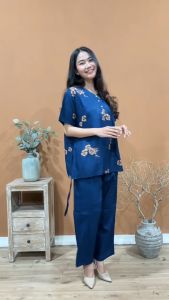 Setelan CP REBECCA Daster Batik Wanita Tye dye Terbaru Kekinian Busui Friendly