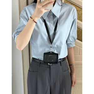 XUSHAN | Design Loose Interview Workplace Womens Short Sleeve Shirt