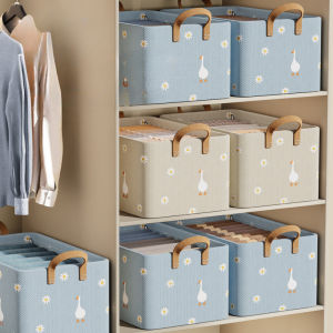 【SunnySpace】กล่องเก็บเสื้อผ้า กล่องเก็บผ้า กล่องเก็บของอเนกประสงค์ แบบพับได้ พร้อมโครงเหล็ก จัดระเบียบตู้เสื้อผ้า