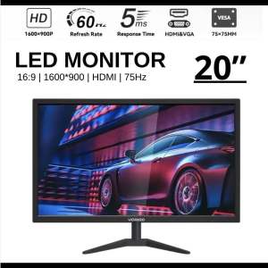 PrinDex 20” 20Inch Slim Frame Wide LED Monitor Desktop PC monitor HD 1600*900 HDMI Ready
