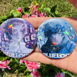 58mm Anime BLUE LOCK Rin Itoshi Sae Cosplay COSTUME Badge Pin SPTE Tinplate Brooch Prop Gift