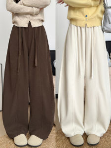 YAYANGREN | Relaxed Straight Culotte Trousers Brown Corduroy
