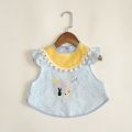 Baby Pure Cotton Waterproof Apron Sleeveless Feeding Smock Girl Boy Child Anti-Clothing Dinner Coat Autumn Winter Infant Garment. 