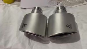 Automotive Parts Large Diameter Stainless Steel Sandblasted Exhaust Pipe Tail Throat Width 140mm Thickness 90mm
