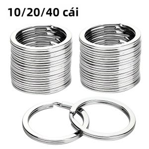 Số Lượng Lớn Gói Chia Chìa Khóa 10/20/40 Chiếc Phẳng Móc Khóa Nhẫn Kim Loại Cho Gia Đình Chìa Khóa Xe Ô Tô Túi Treo Phụ Kiện Trang Sức Phát Hiện
