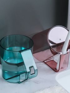 Creative Inverted Draining Bathroom Cup Transparent Plastic Simple Child Cup Couple Storage Toothbrush Cup Powder
