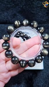 Collection Ceiling Grade Cat Eyes Gold Obsidian Bracelet