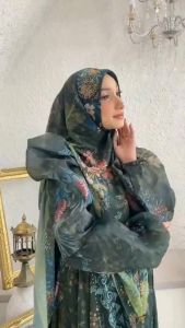 Malva syari by Almeyra Premium Gamis Syari Set Khimar Printing Digital