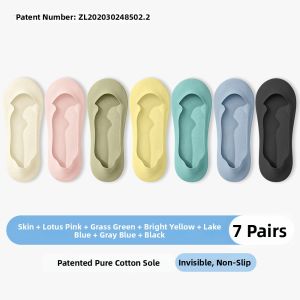 JIAZINI | Cotton Anti-Slip Invisible No-Show Heel Short Socks