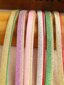 Chinese Style Wedding Dress New Bride Cheongsam Embellished Edge Band Iron Free Sewing DIY Fabric Trim Double Color Stripe