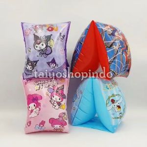 TAIYO Pelampung Renang Tangan Karakter Kuromi Cinnamoroll Melody Spiderman Ban Lengan Anak Hand Float Swimming