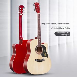 Student Beginner Practice Acoustic Wooden Guitar 41 inch