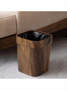 MOLORE | Wood Grain Vintage Creative Large Household Trash Can