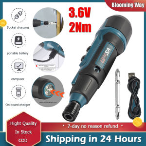 🚚 Local Delivery🚚3.6V 2Nm Mini Disassembly Screw Small Electric Batch Lithium Battery Screwdriver Electric Screwdriver With Flashlight Lighting