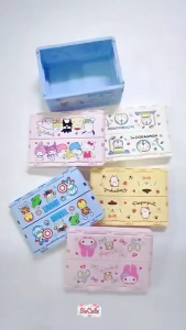 Socute Cartoon Foldable Mini Storage Box Collapsible Plastic Basket Cosmetic Stationery Organizer Desk Box