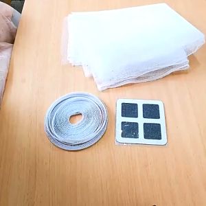 Rèm Lưới Chắn Muỗi Côn Trùng Treo Cửa Sổ Thông Minh - Tấm Rèm Vải Màn Chống Ngăn Côn Trùng Ruồi Bọ Trong Nhà 1.5 x 1.3m