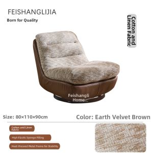 FEISHANGLIJIA | Rotatable Comfortable Reclining Fabric Sofa Chair