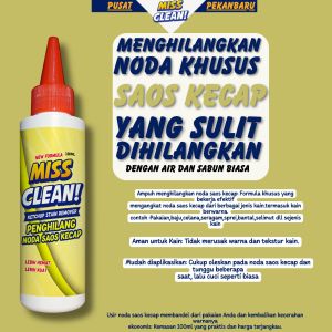 Cairan pembersih penghilang noda saos kecap pada pakaian kain baju seragam celana dan kain lainnya