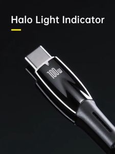 Cáp sạc nhanh Baseus 100W Type-C to C Baseus Glimmer Series Fast Charging Data Cable Type C to C 100W - đèn LED báo sạc cáp bọc nylon siêu bền đầu hợp kim kẽm sang trọng