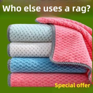 Kitchen Dishcloth Absorbent Hand Towel Lazy Persons Wipe Dish Cleaning Tablecloth Floor Cleaner Tool Home Essential