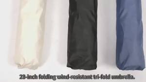 Automatic Umbrella 24 Bone Solid Color Automatic Umbrella Light Collapsible Large Size Outdoor Sunshade Uv Protection