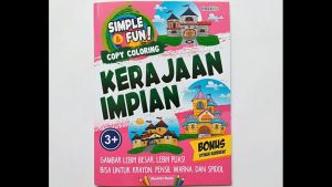 Buku Mewarnai Copy Coloring Kerajaan Impian Bonus Stiker Aktivitas Anak