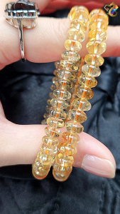 Collection Grade Natural Brazil Citrine Abacus Rondelle Bracelet