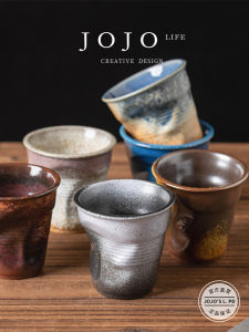 Jojos L. PD.Rough Ceramic Tea Set with Spoon Nordic Style Afternoon Tea Cup Unique  Handmade Dishwasher Safe