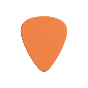 ปิ๊กกีตาร์ Delrin สีส้มด้าน | 5 ชิ้น | 0.46 / 0.6 มม. (บาง) | ตีคอร์ดดี | ไม่ลื่นมือ | ยืดหยุ่นดี